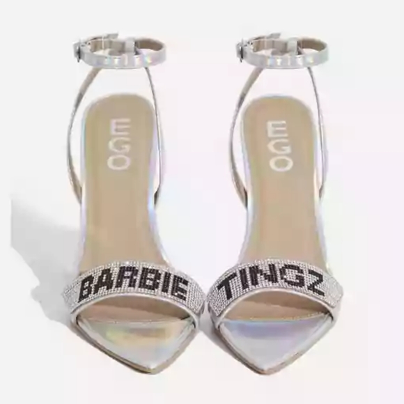 Smash Barbie Tingz Diamante Detail Heel In Silver - Picture 3 of 8